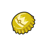 Gold Bottle Caps × 10